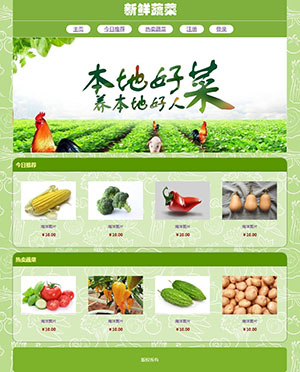 农业蔬菜类静态网页下载