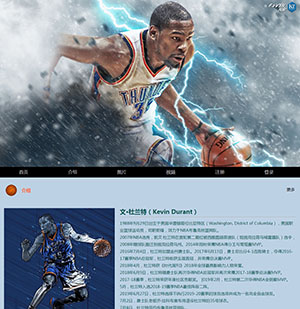 NBA体育篮球运动凯文杜兰特带视频带表格